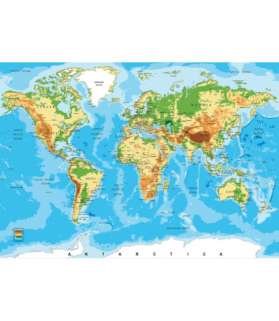 Wallpaper Mural World Map 3