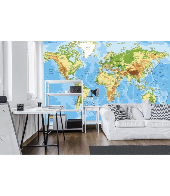 Wallpaper Mural World Map 3