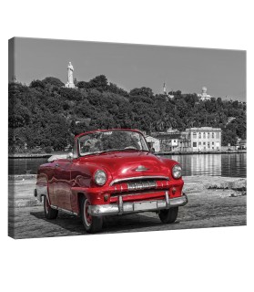 Vászonkép Retro autó - piros 1