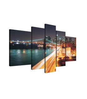 Vászonkép szett 5 darabos New York - felhőkarcolók