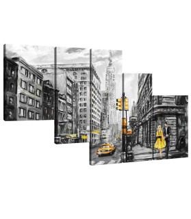Vászonkép szett 5 darabos New York Art