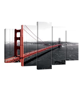 Vászonkép szett 5 darabos Golden gate 2