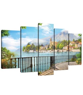 Vászonkép szett 5 darabos Panoráma kilátás  2 3D