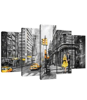 Vászonkép szett 5 darabos New York Művészet