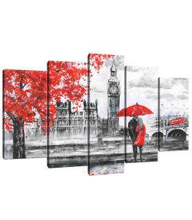 Vászonkép szett 5 darabos London Művészet