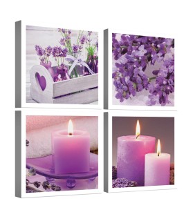 Vászonkép szett 4 darabos Aroma gyertyák