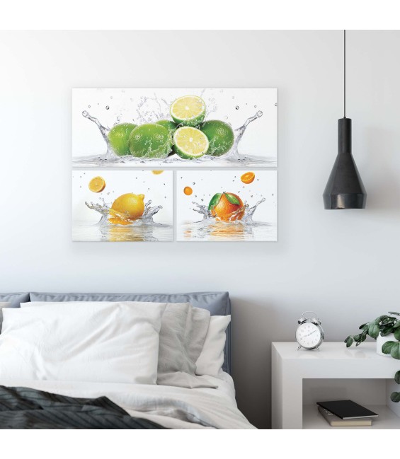 Vászonkép szett 3 darabos Citrus