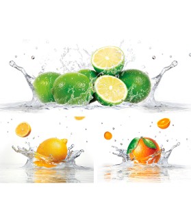 Vászonkép szett 3 darabos Citrus