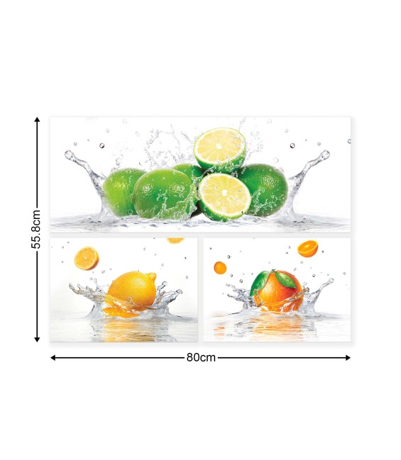 Vászonkép szett 3 darabos Citrus