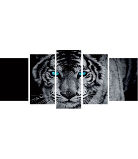Vászonkép szett 5 darabos Tigris 1 3D