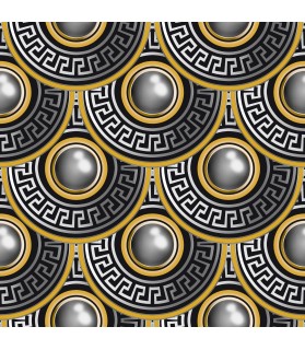 Tapéta vinyl Circle Versace 3D ezüst Tapéta vinyl Circle Versace 3D ezüst